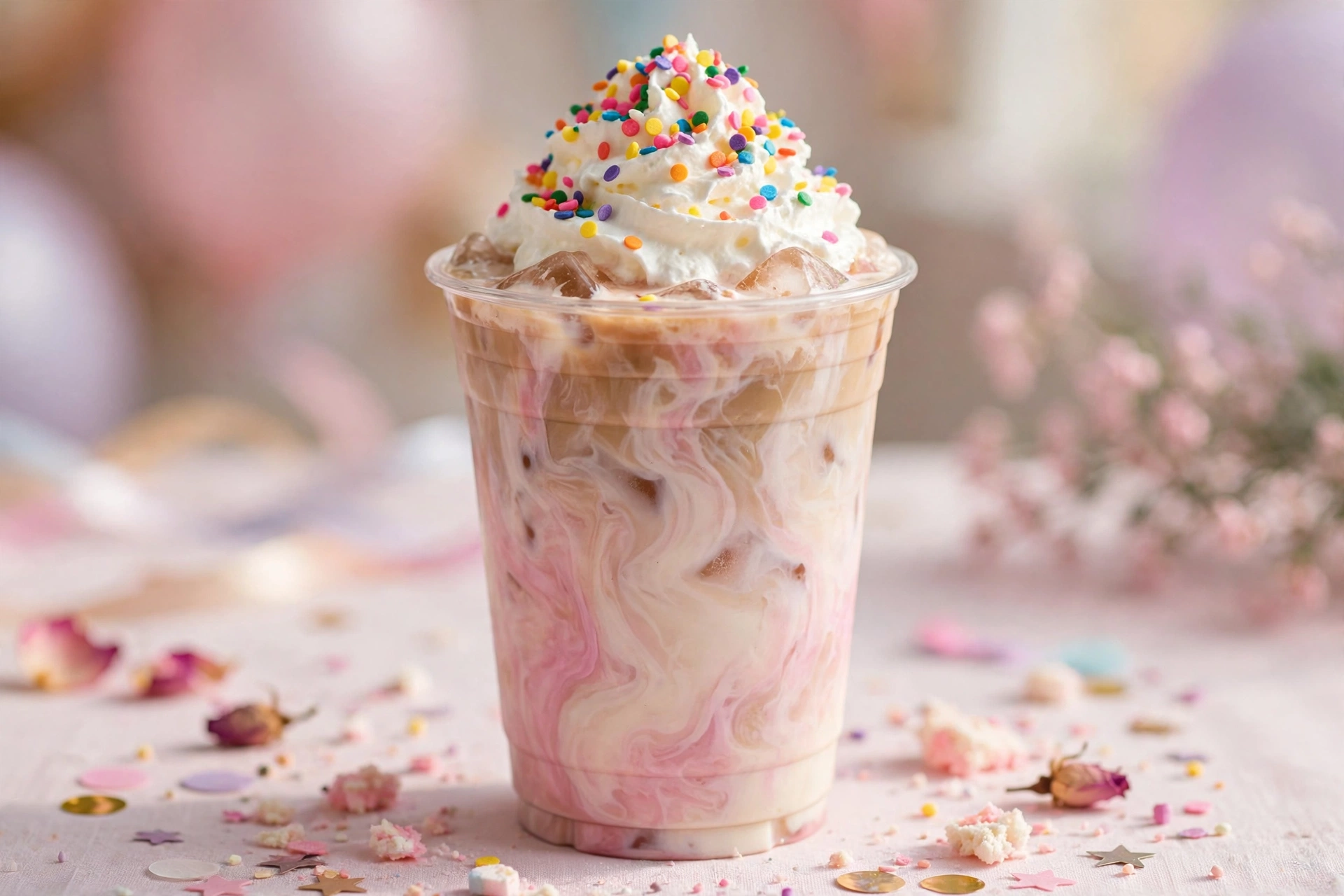 7 Brew Birthday Cake drink price and calories