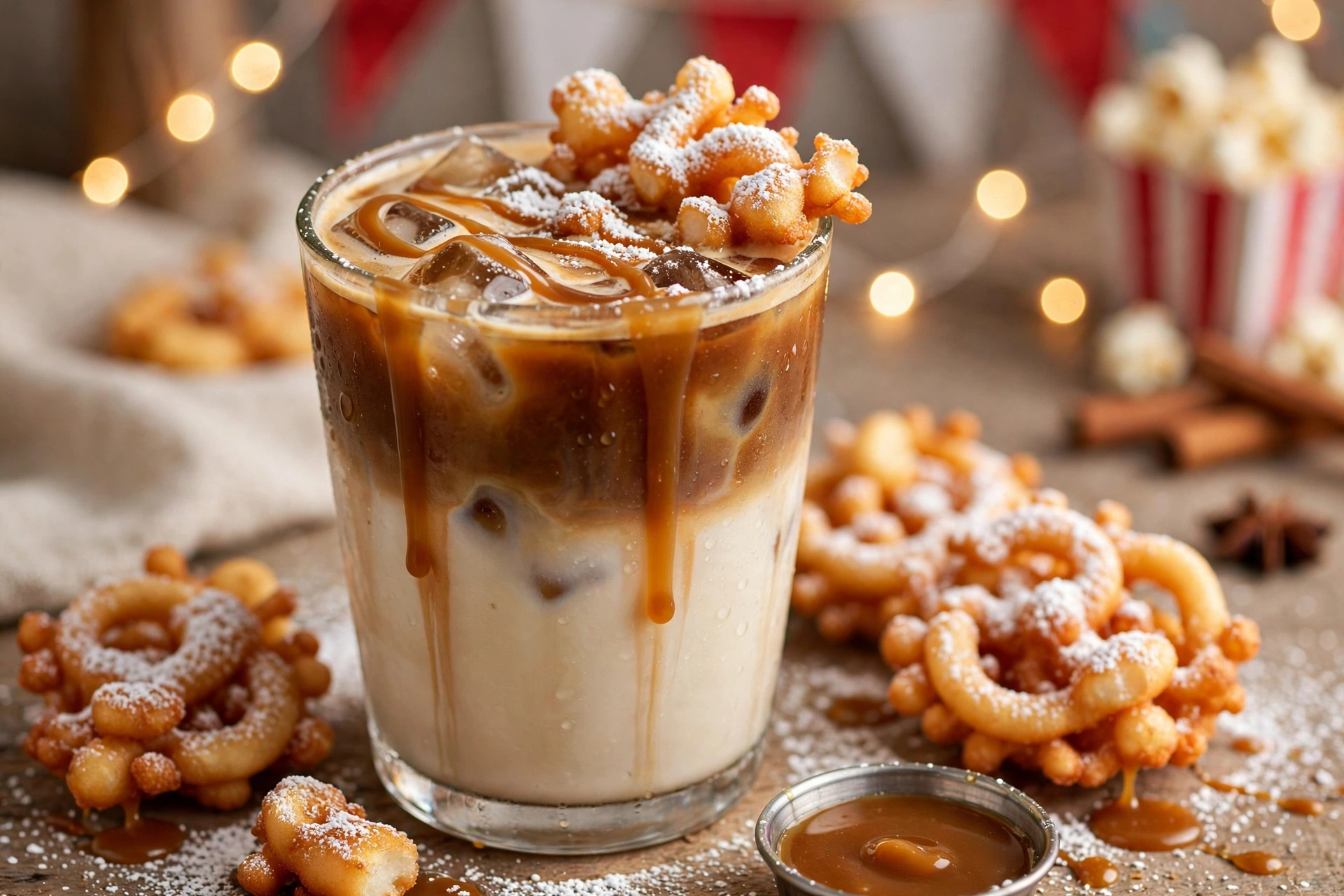 7 Brew Funnel Cake Macchiato price and calories