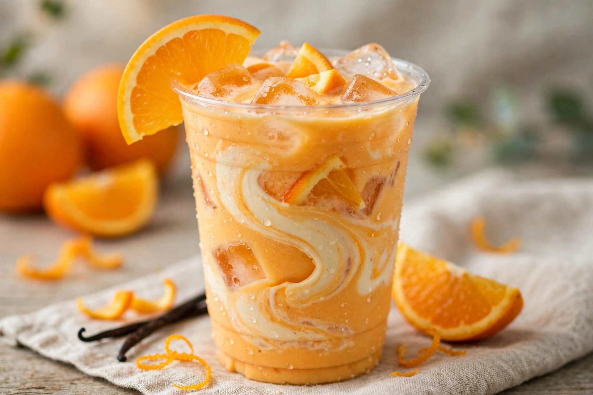 7 Brew Orange Sherbet drink price and calories