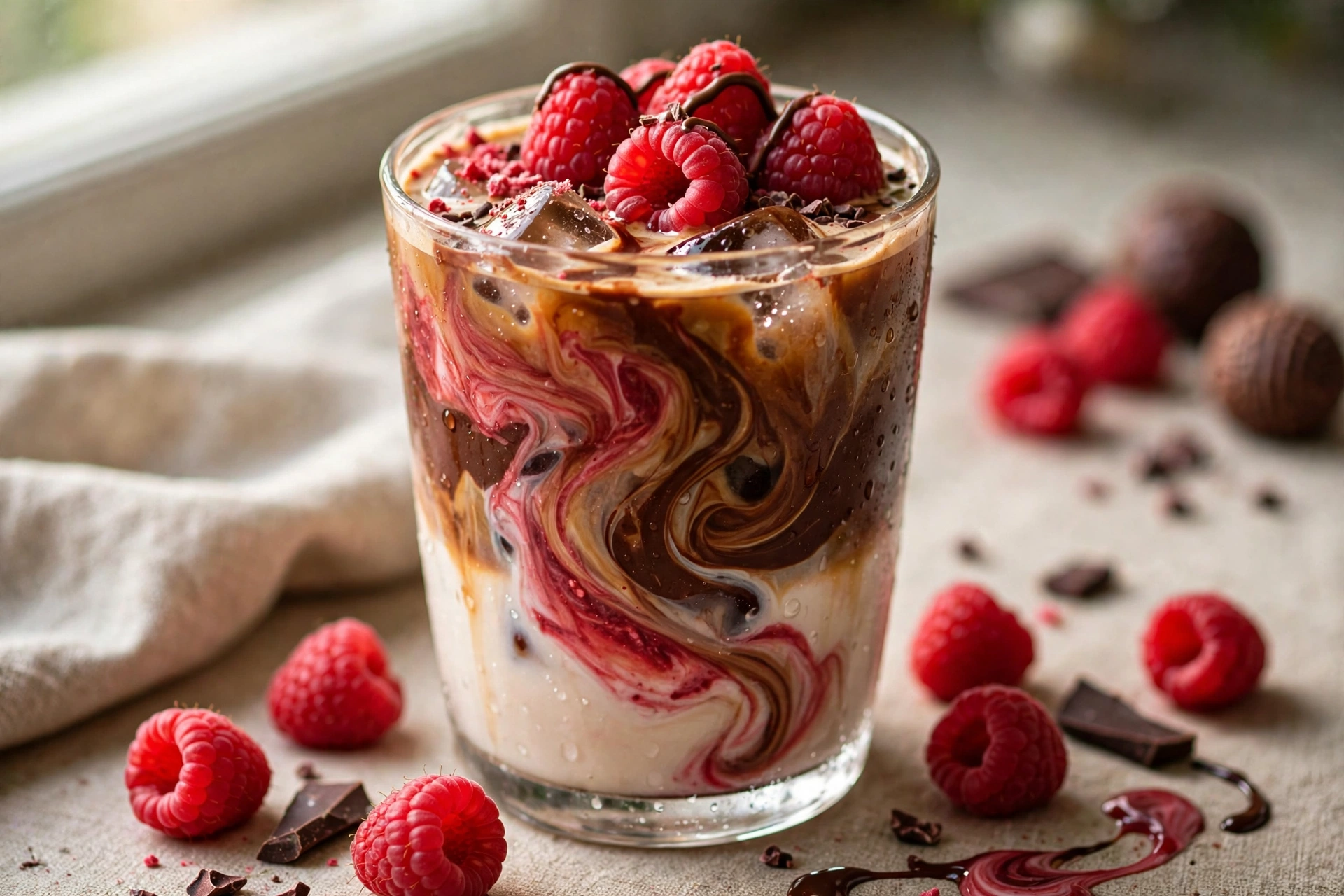 7 Brew Raspberry Truffle Macchiato: Price, Calories & Ingredients (2026) 1 7 Brew Raspberry Truffle Macchiato price and calories